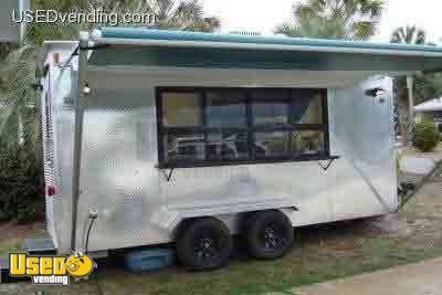 2007 Custom Built 7 x 16 Mobile Kitchen Concession Trailer