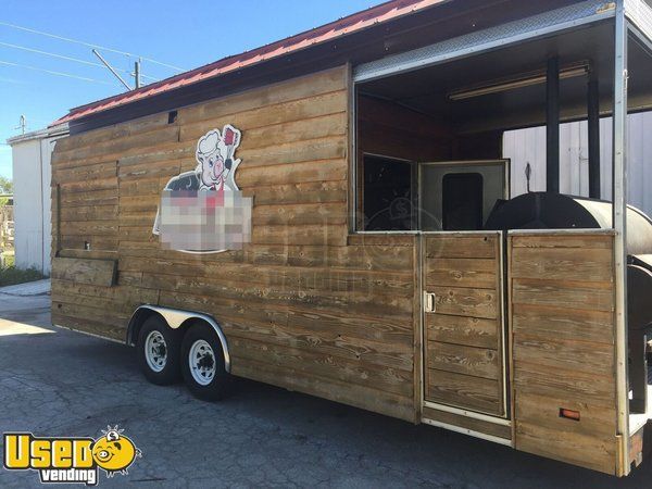 2013 - 8.6' x 24' BBQ Concession Trailer with Porch