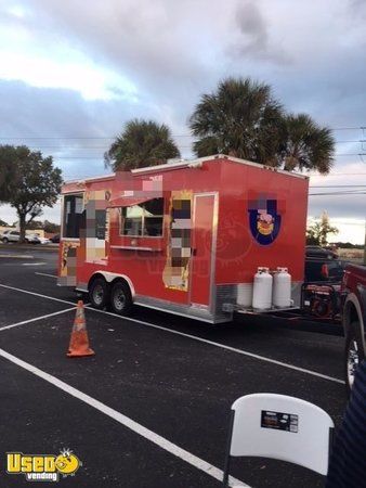 2016 - 8.5' x 18' BBQ Concession Trailer with Porch