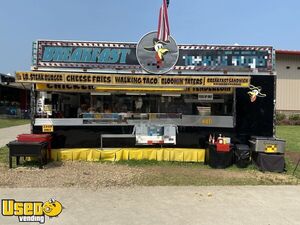 2008 - 8.5' x 24'  Mobile Kitchen Food Concession Trailer + Support Trailer w/ Living Quarters