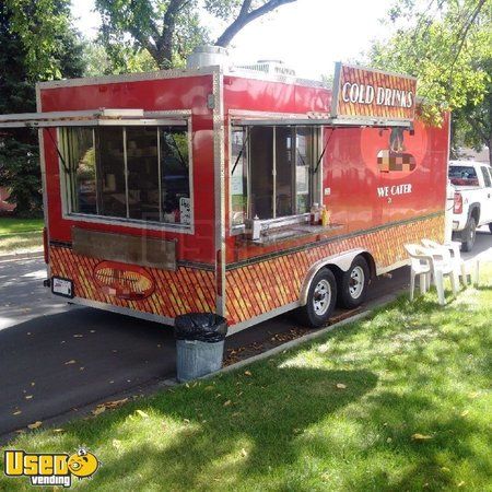 2010 8' x 23' Very Versatile Red Food Concession Trailer