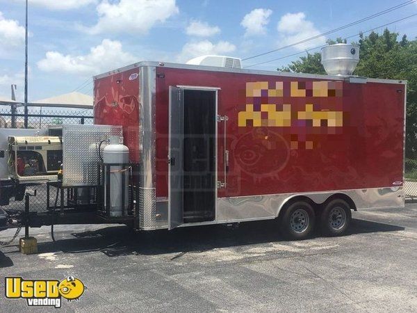 2017- 8.6'x18' Food Concession Trailer Used Kitchen Trailer