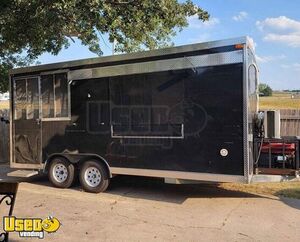 2021 - 18' Mobile Kitchen Food Trailer with Porch and Pro-Fire