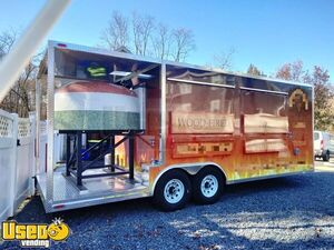 2022 - 26' Pizza Food Concession Trailer w/ Mugnaini Wood-Fired Brick Oven + Porch
