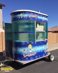 Turnkey Snowie Shaved Ice Trailer with Supplies + Snowie 6-Flavor Station