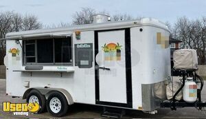 Turnkey - 2022 7' x 16' Interstate Mobile Kitchen Food / Pizza Concession Trailer