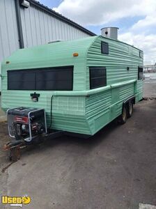 7' x 20' Retro Style Mobile Kitchen / Street Food Concession Trailer