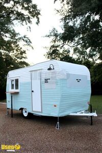 Beautiful Vintage 1962 Terry Camper 7' x 13' Coffee Trailer with Sleeping Quarters