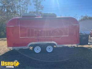 NEW - 2021 7' x 16' Vintage Style Kitchen Food Trailer with  Fire Suppression System