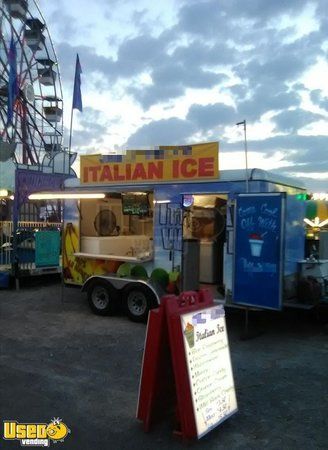 2017  7' x 16' One Scoop Italian Ice Concession Trailer
