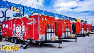 2021 8.5' x 28' Triple Axle Food Concession Trailer Mobile Kitchen w/ Pro Fire System