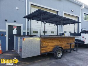 Used 6' x 13' Custom 6-Seater Open-Air Trailer for Mobile Bar/Smoker