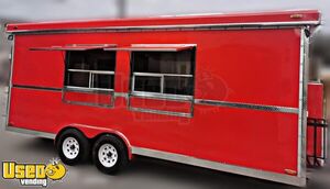 LIKE NEW - 2023 8' x 20' Kitchen Food Concession Trailer