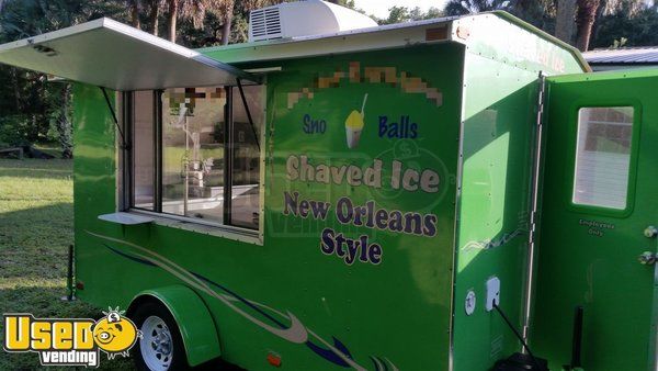 2009 - 12' Used Shaved Ice Concession Trailer