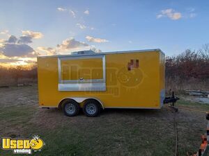 2017 - 7' x 14' Covered Wagon Food Concession Trailer Fry Kitchen