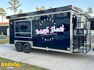 2024 8' x 18' Food Kitchen Concession Trailer Mobile Vending Unit w/ Pro Fire System
