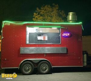 2018 - 7' x 16' Mobile Food Concession Trailer with Pro-Fire