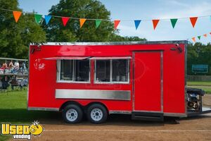 Fully Equipped - 2024 8.5' x 18' Kitchen Food Concession Trailer with  Fire Suppression