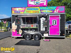 Turnkey - 2022 7' x 16'  Coffee/Beverage Trailer | Concession Trailer