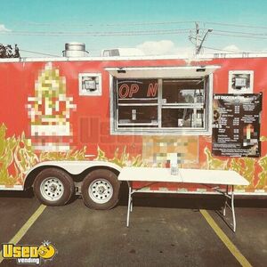 Used Mobile Kitchen Food Concession Trailer with Pro Fire Suppression System