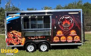 2025 8   x 16   Kitchen Food Concession Trailer with Fire Suppression System