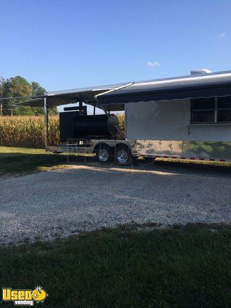 2017 Mobile Kitchen BBQ Concession Trailer with Porch