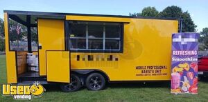 Like New 8.5' x 25' Mobile Coffee Shop | Espresso Concession Trailer with Porch