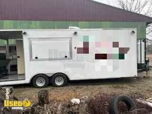 24' Kitchen Food Concession Trailer with Open Porch and Bathroom