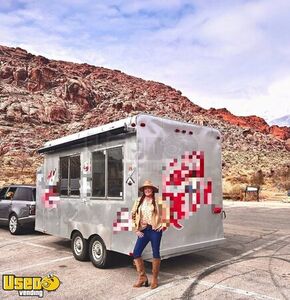 Used 8' x 16' Kitchen Food Concession Trailer with Pro-Fire System