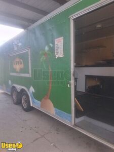 2004 8' x 24'  Barbecue Food Concession Vending Trailer with Smoker