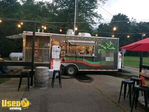 Well Equipped - 2015  Food Concession Trailer w/ Porch + Wood Fired Pizza Oven