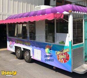 Used 2000 7.5' x 14' Carnival Style Fun Foods Concession Trailer