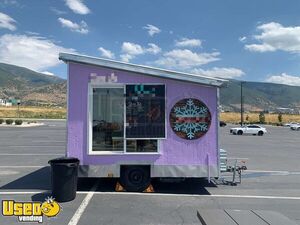 Vintage Cute Turnkey  4.5' x 10.5' Mobile Shaved Ice and Hot Chocolate Business Trailer