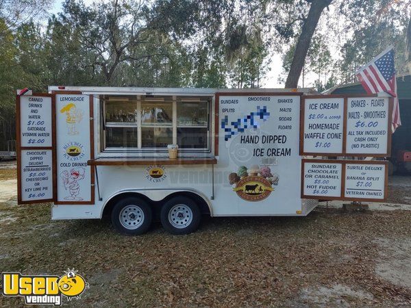 2014 8' x 16' Bendron Enterprises Used Ice Cream Concession Trailer