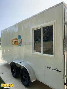 2010 Empty 7' x 16' Used Street Food Vending Concession Trailer