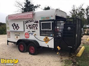 2005 - 5' x 18' Homebuilt Barbecue Concession Trailer with Porch / Used Mobile BBQ Rig