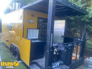 2025 24' Barbecue Food Concession Vending Trailer with Porch and Smoker