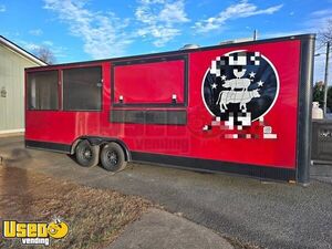 2021 8' x 24' Barbecue Kitchen Food Concession Vending Trailer w/ Smoker