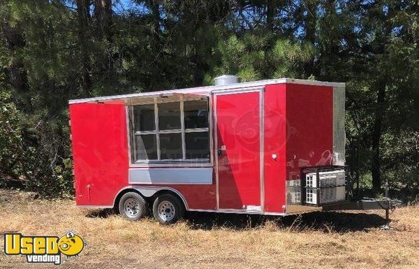 2019 8.5' x 16' Diamond Cargo V-Nose Food Concession Trailer