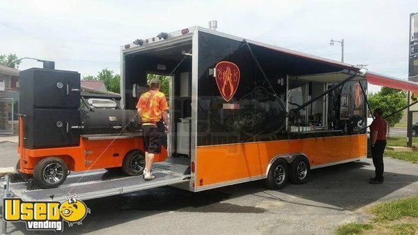 2016 8' x 30' Barbecue Concession Trailer / Full Mobile Kitchen