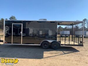 2022 8.5' x 16.5'  Concession Food Trailer with Porch | Mobile Food Unit