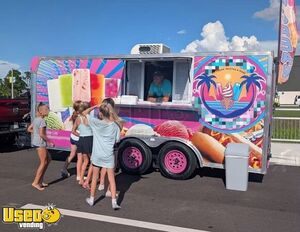 Turnkey - 2004 7' x 16' Ice Cream and Snack Concession Trailer Mobile Vending Unit