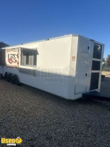 2024 34' Barbecue Kitchen Food Concession Vending Trailer with 8' Porch and Smoker