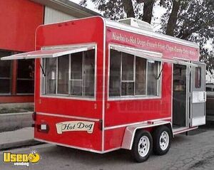 Used 2009 7' x 14' Mobile Kitchen Food Trailer with Pro-Fire Suppression