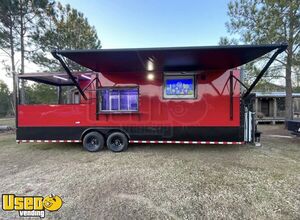 2024 8.5' x 28' Kitchen Food Concession Trailer with 10' Porch + Bathroom