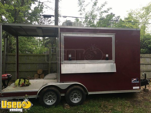 2017 - 7' x 16' Anvil Street Food Vending Concession Trailer with Porch