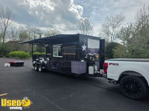 2020 9' x 22' Barbecue Food Concession Trailer with Porch Mobile Vending Unit