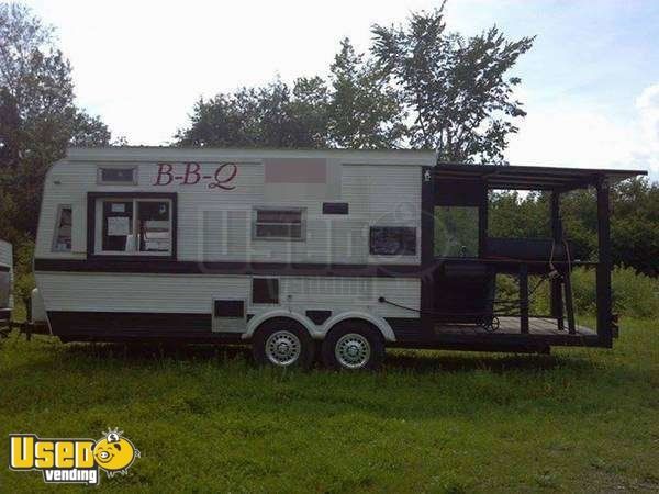 26' BBQ Trailer with Smoker Porch