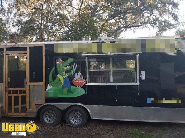 2015 - 8' x 24' BBQ Concession Trailer with Porch