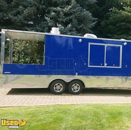 2017 - 8.5' x 24' Freedom Barbecue Food Concession Trailer with Porch / BBQ Pit